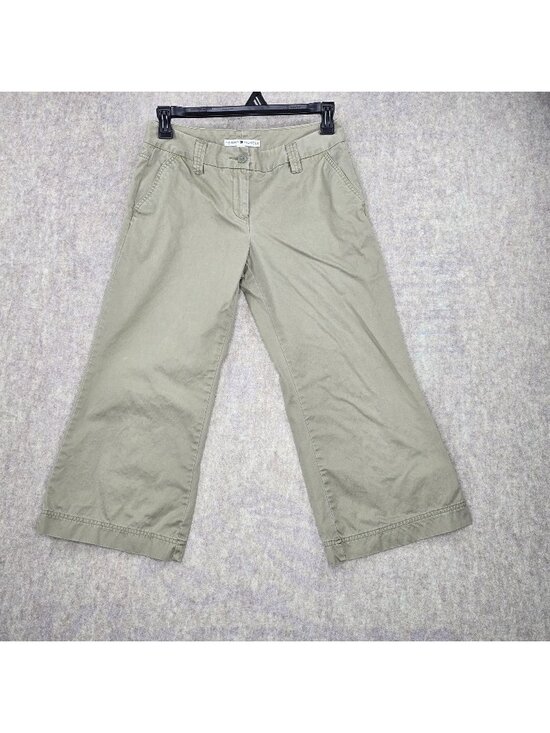 Tommy Hilfiger Pants - Tommy Hilfiger Womens Cropped Low-Rise Khaki Pants Size 8